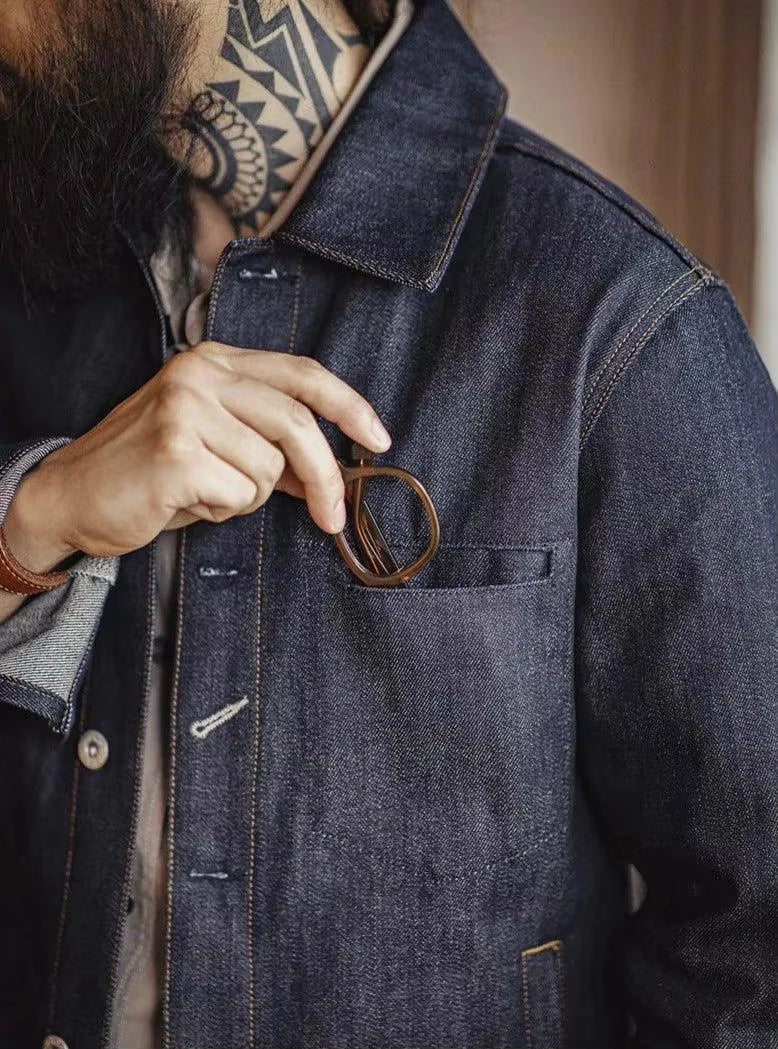 Men's High Quality Windproof Denim Jacket